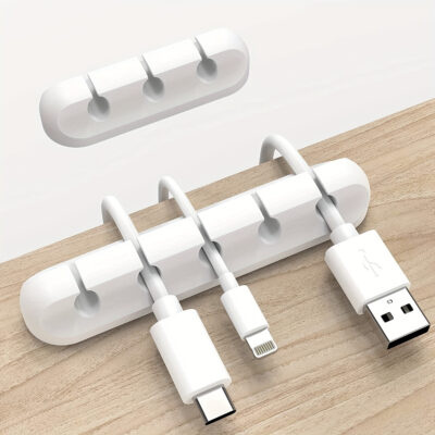 1pc White Cable Clips, Cord