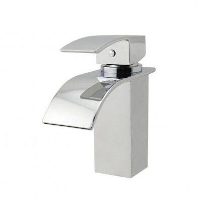 Cascade Chrome Waterfall Basin Mixer Square Short