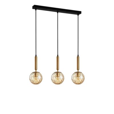 Trattino 3 Glass Linear Base Pendant Lights