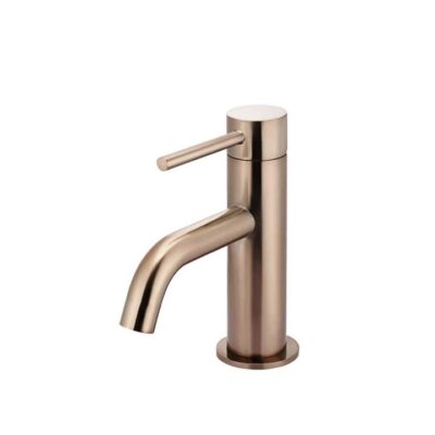 Piccola Round Basin Mixer Curved Spout