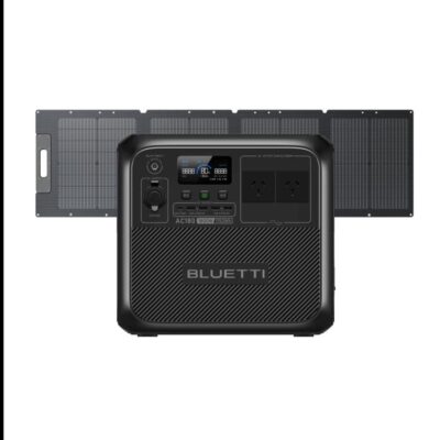BLUETTI AC180 Portable Power Station | 1,800W 1,152Wh, AC180+PV120D | 1800W, 1152Wh, 120W Solar Kit