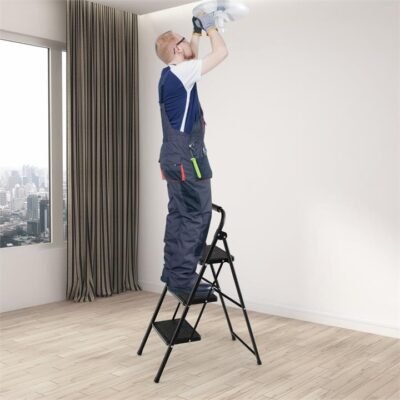 3 Step Ladder with Wide Anti-Slip Pedal for Household/Office/Garden